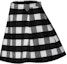 Shop (W) 루이비통 체크 플레어 미니스커트 히든 백 지퍼 캐주얼. 1AIQOZ