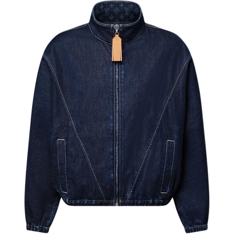 (Women) LOUIS VUITTON  Denim Jacket with Zip, Stand Collar, and Elastic Hem. 1AIQDN 圖 2