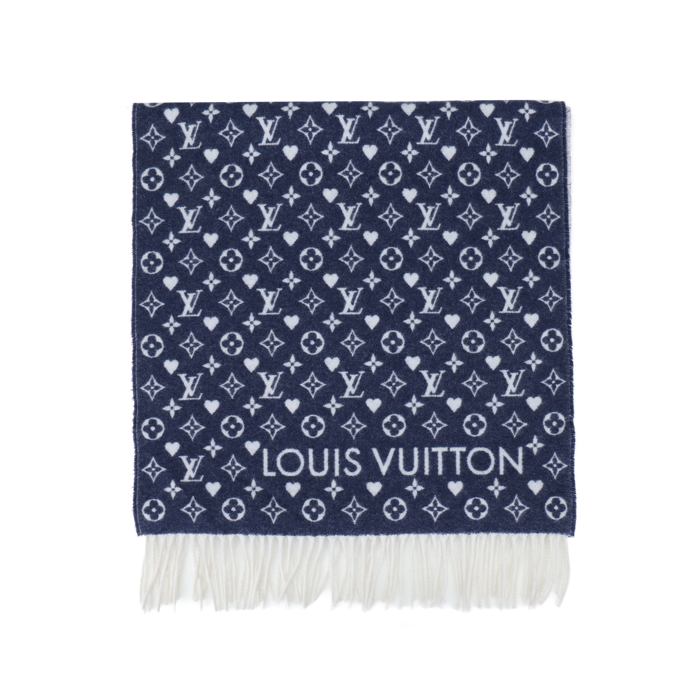 (Women) Louis Vuitton  Double-Sided Monogram Cashmere Scarf M77640
