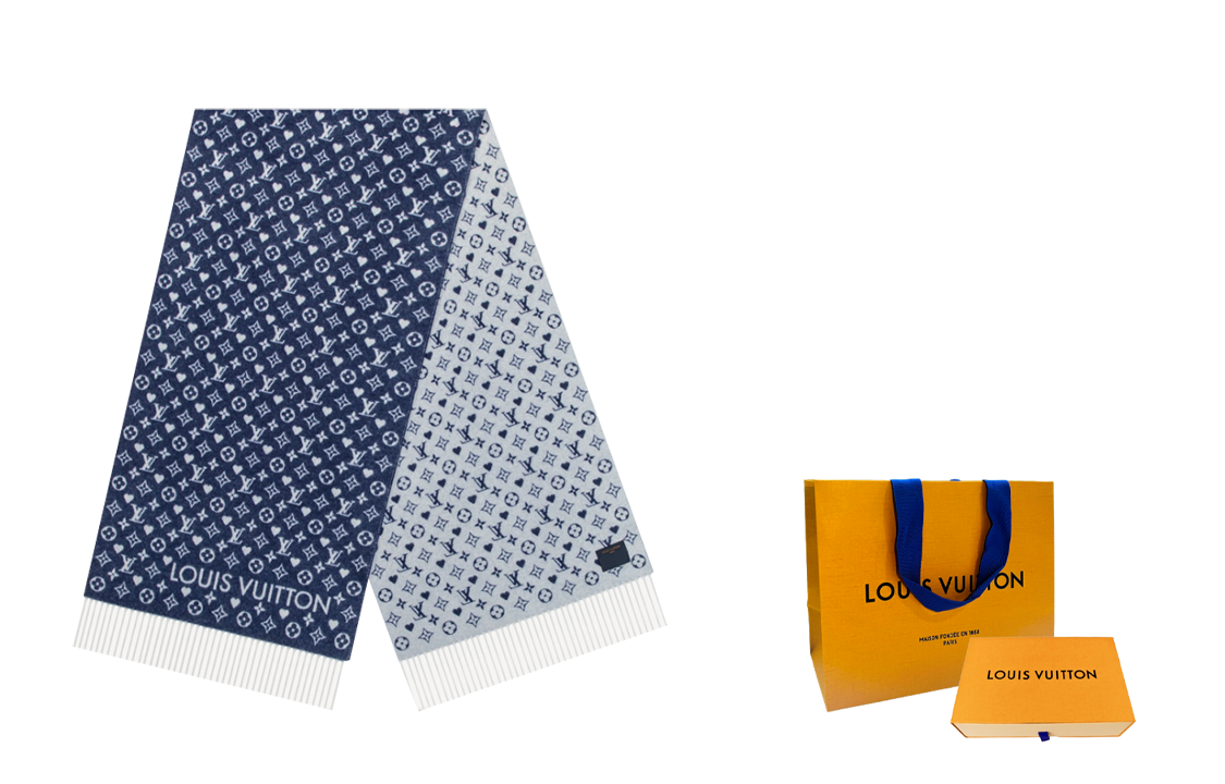 (Women) Louis Vuitton  Double-Sided Monogram Cashmere Scarf M77640 圖 5