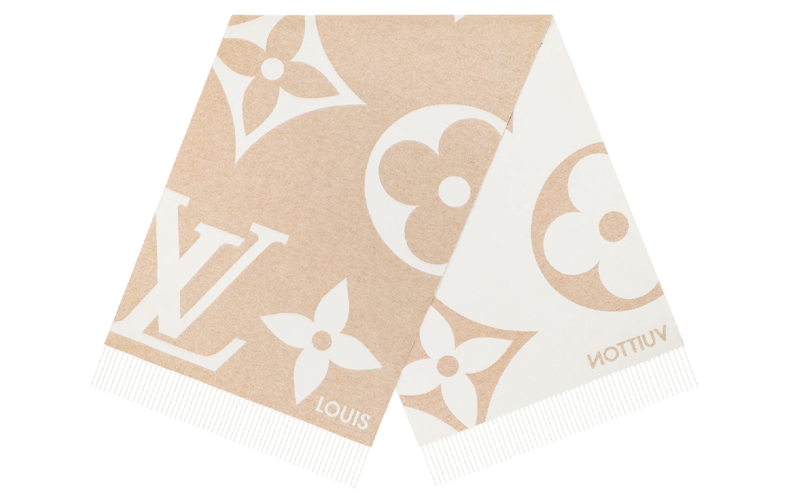 (Women) Louis Vuitton  Fashion Fringe Cashmere Silk Scarf M77855 圖 3