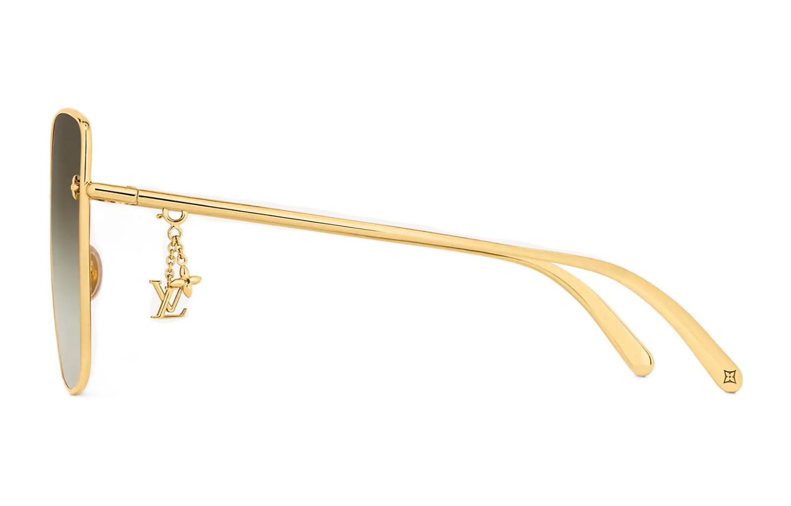 (Women) Louis Vuitton  Fashion Gold Metal Butterfly Sunglasses Gold Z1720U 圖 5