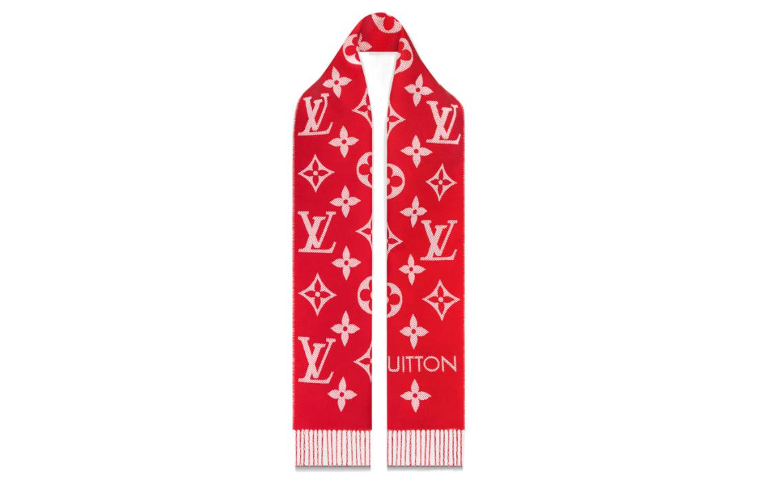 Lookbook (Women) Louis Vuitton  Fashion Wool Knit Scarf with Tassel Design. M78196