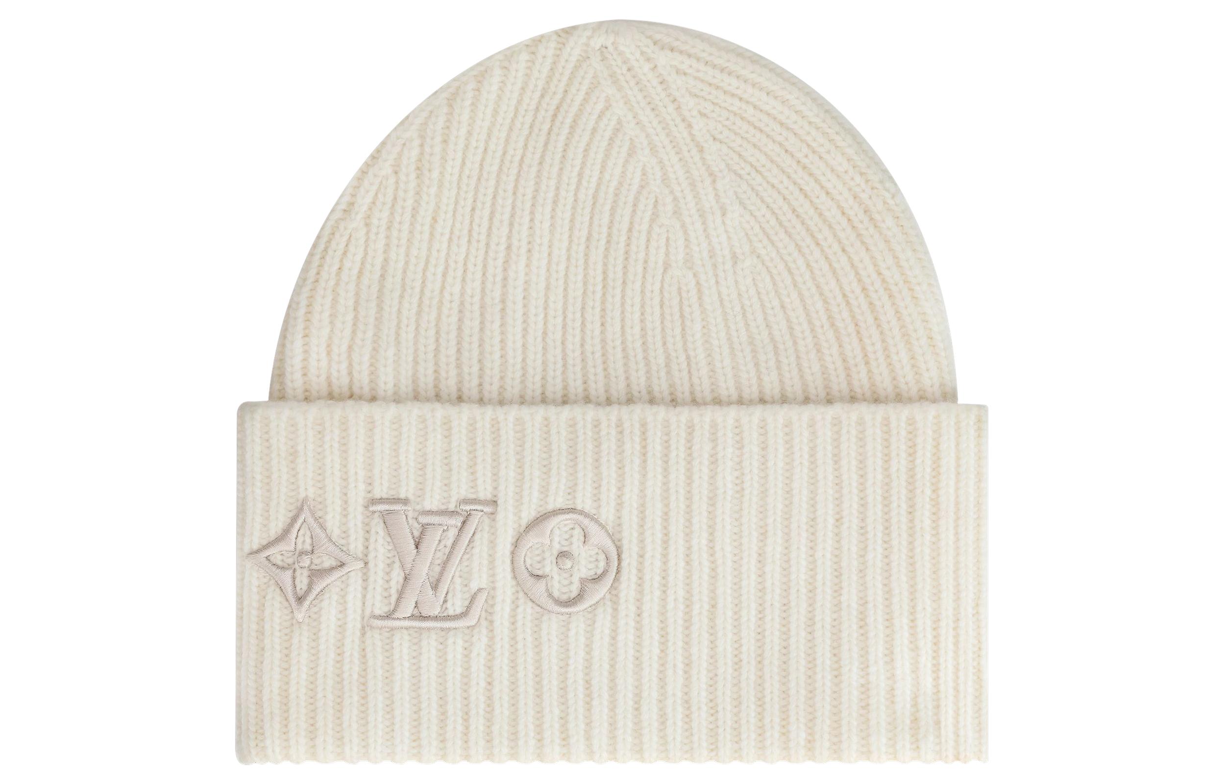 (Women) Louis Vuitton  Floral Embroidered Wool Knit Beanie M77873