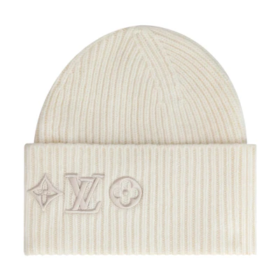 (Women) Louis Vuitton Floral Embroidered Wool Knit Beanie M77873