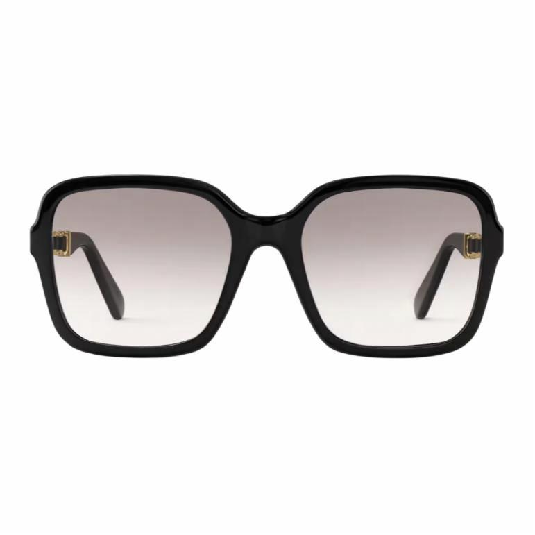 (Women) Louis Vuitton  Full Frame Square Sunglasses Black Acetate Metal Design. Z2648E 圖 2