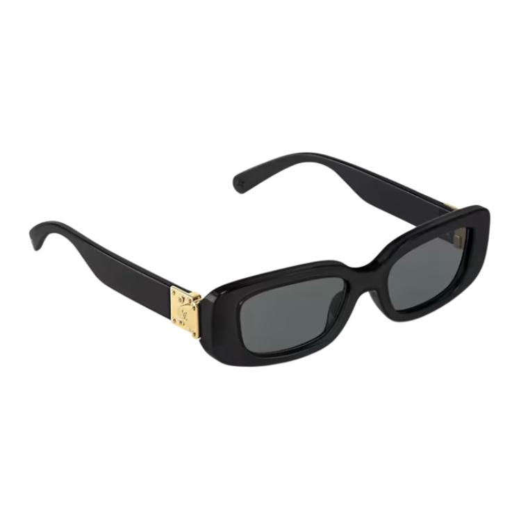 Lookbook (W) ルイヴィトン フルフレーム スクエアサングラス ブラックアセテート メタルトリム付き Z3007E