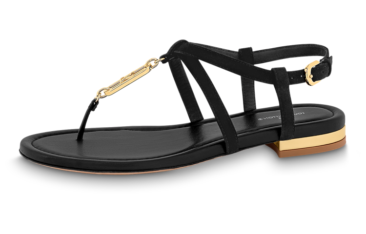 (W) LV 'Goat Leather Buckle Fashion Sandals'