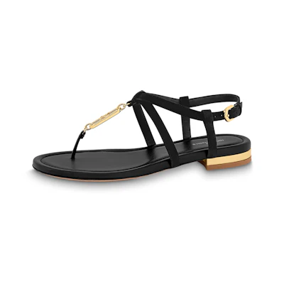 (W) LV 'Goat Leather Buckle Fashion Sandals'