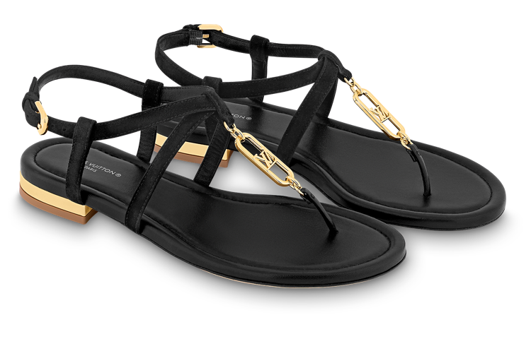 (W) LV 'Goat Leather Buckle Fashion Sandals' 圖 2