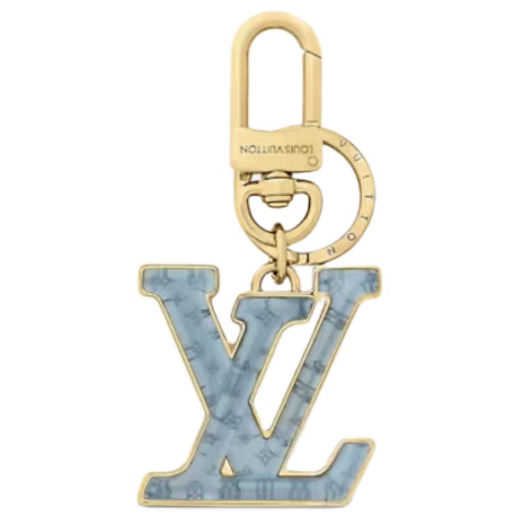 Order (Women) Louis Vuitton  Gold Logo Metal Glass Keychain. M02590