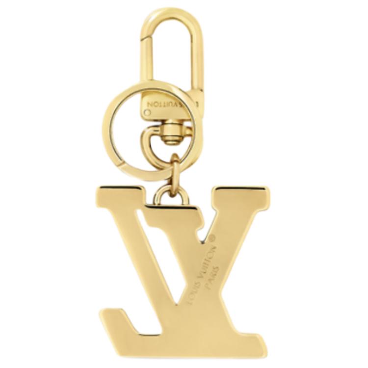 Lookbook (Women) Louis Vuitton  Gold Logo Metal Glass Keychain. M02590