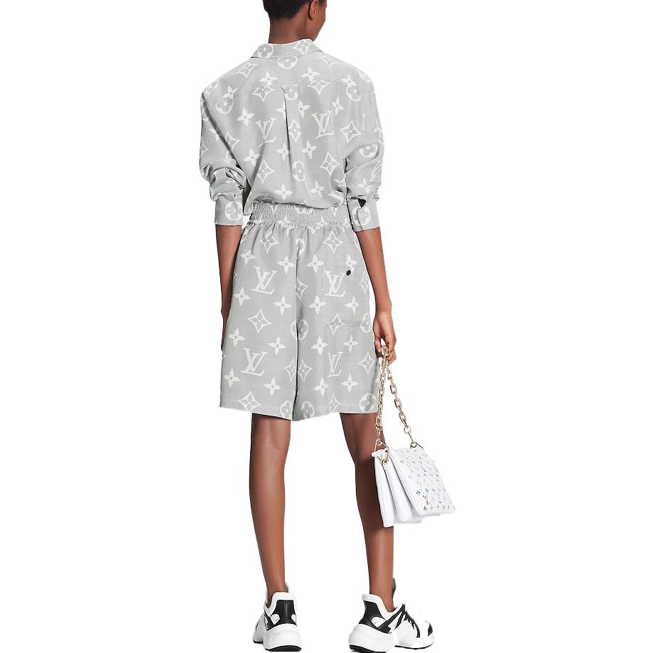 Shop (W) 路易威登 灰色寬鬆款式標誌彈性休閒短褲. 1AAK6N