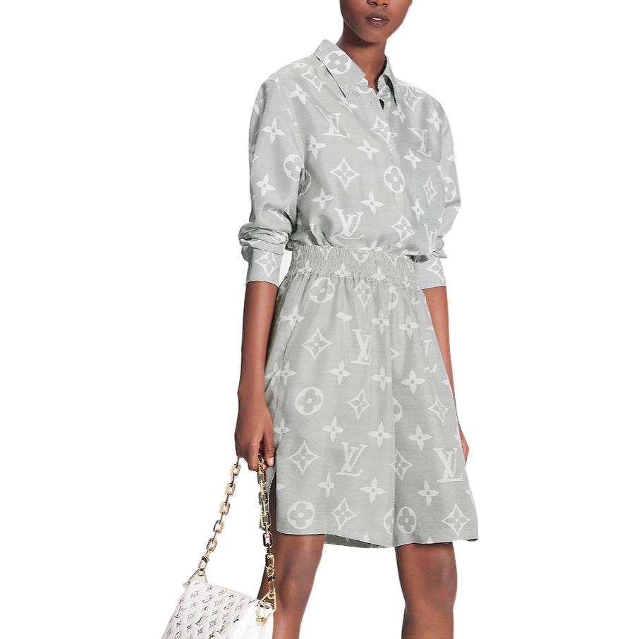 Purchase (W) 路易威登 灰色寬鬆款式標誌彈性休閒短褲. 1AAK6N