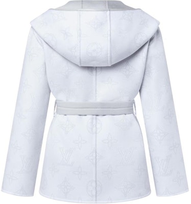 (Women) Louis Vuitton Lace-Up Hooded Long Sleeve Coat Grey 1AGDTB Shop (Women) Louis Vuitton Lace-Up Hooded Long Sleeve Coat Grey 1AGDTB