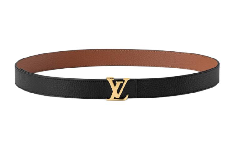 Order (W) Cinturón LOUIS VUITTON Logo Negro/Marrón 3CM Ancho. M9521U