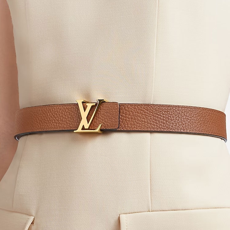 Details for (W) Cinturón LOUIS VUITTON Logo Negro/Marrón 3CM Ancho. M9521U