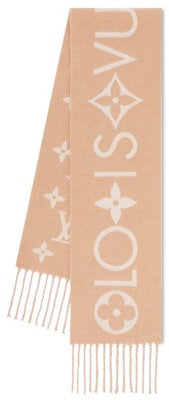 (W) 路易威登Logo细节羊绒围巾米色 M90788 Order (W) 路易威登Logo细节羊绒围巾米色 M90788