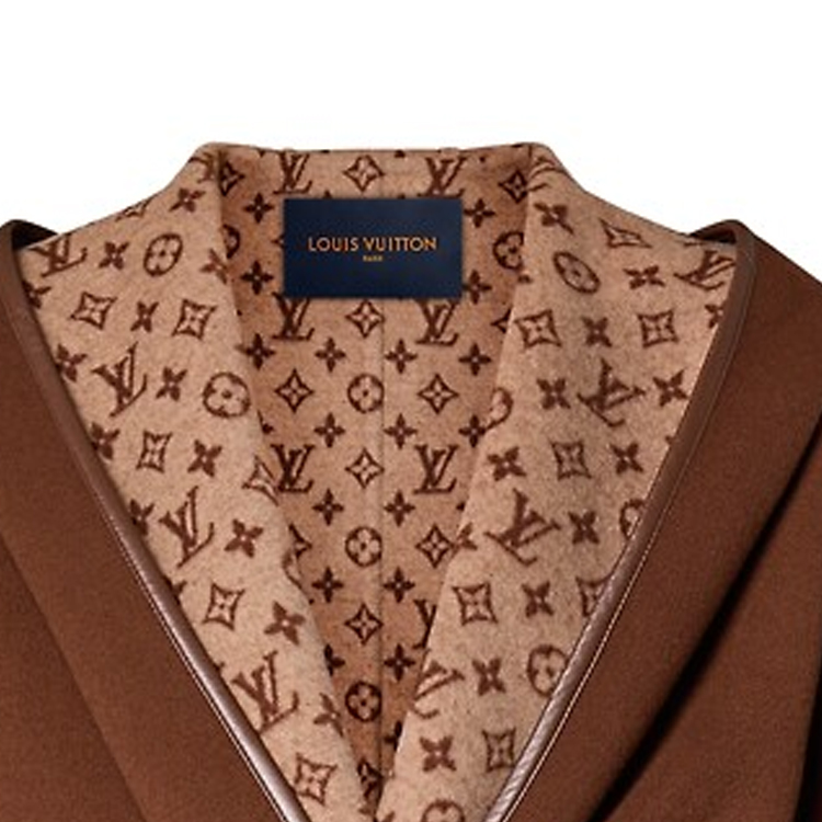 (Women) Louis Vuitton  Logo Hooded Long Sleeve Coat Brown 1AFCFC 圖 6