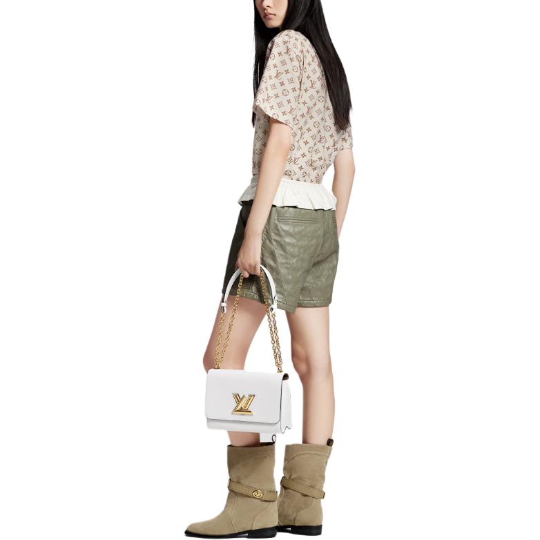 (Women) LOUIS VUITTON  Logo Print Beige Oversized Crewneck T-Shirt SS24 1AFFYM 圖 4