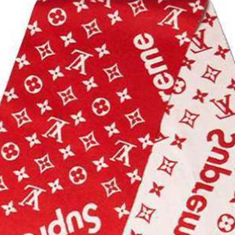 (Women) LOUIS VUITTON  Logo Print Knit Scarf Red. MP1890 圖 3