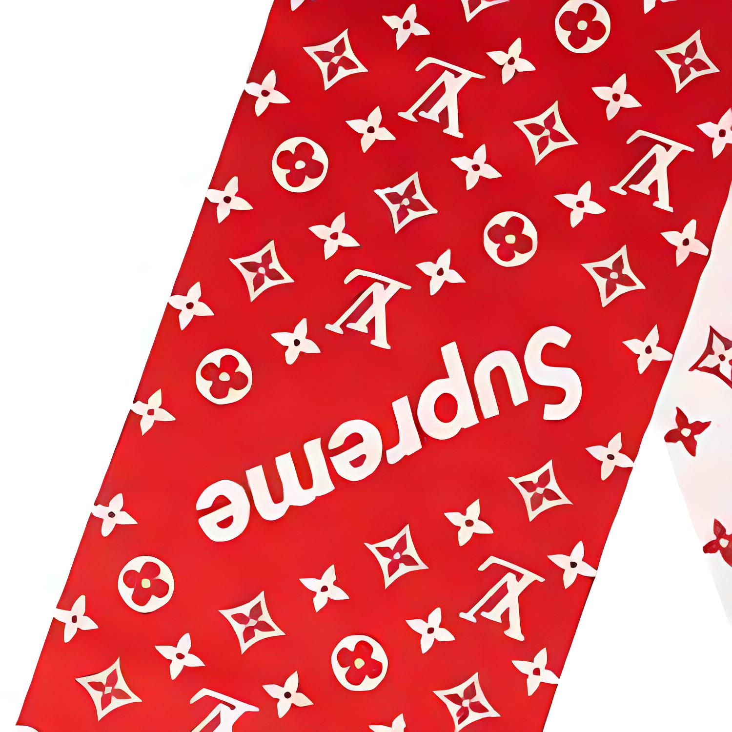 (Women) LOUIS VUITTON  Logo Print Knit Scarf Red. MP1890 圖 4