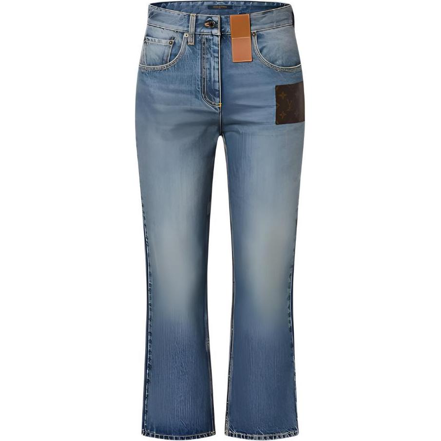 Order (Women) LOUIS VUITTON  Logo Printed Jeans Blue 1ACCWP