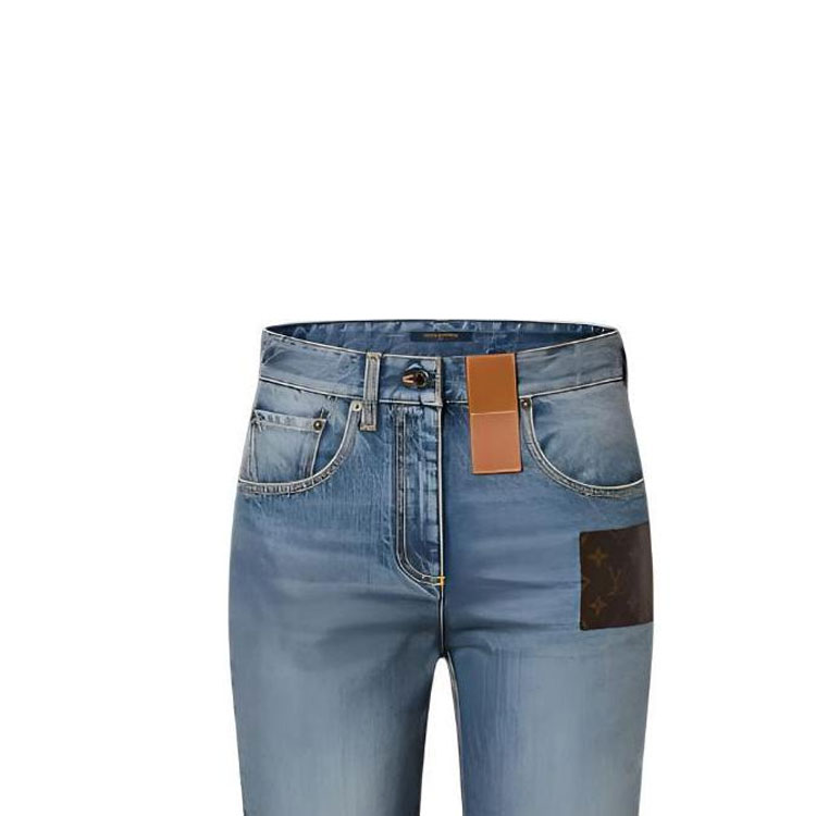 Purchase (Women) LOUIS VUITTON  Logo Printed Jeans Blue 1ACCWP