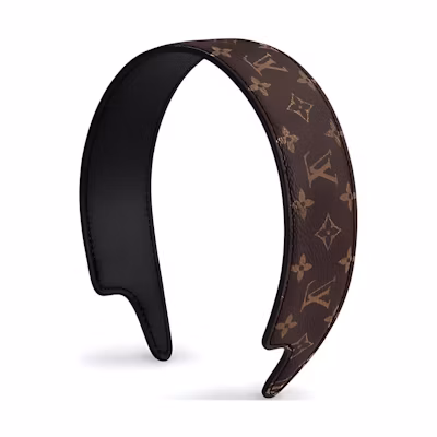 (Women) LOUIS VUITTON Monogram Canvas Logo Headband Brown M94557