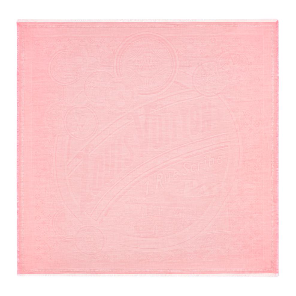 (Women) LOUIS VUITTON  Pink Wool Shawl Original Design. m96256