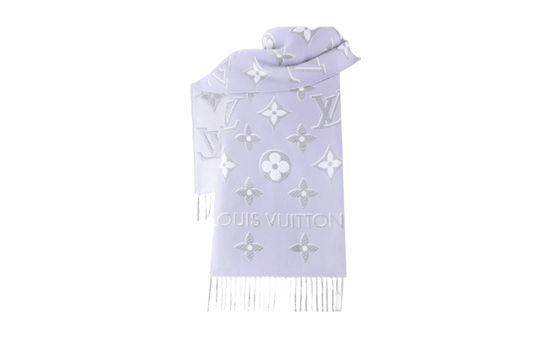 (Women) Louis Vuitton  Purple Tassel Warm Knit Scarf M78895 圖 3