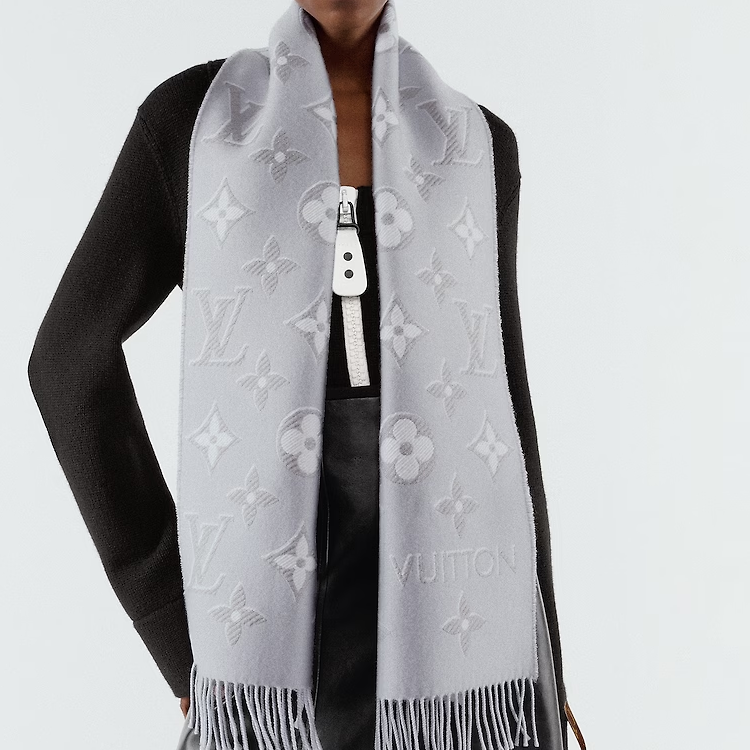 (Women) Louis Vuitton  Purple Tassel Warm Knit Scarf M78895 圖 4