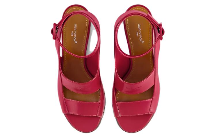 Shop (W) Louis Vuitton Sandali Slide con Tacco Largo Rosso. 1AC9NO