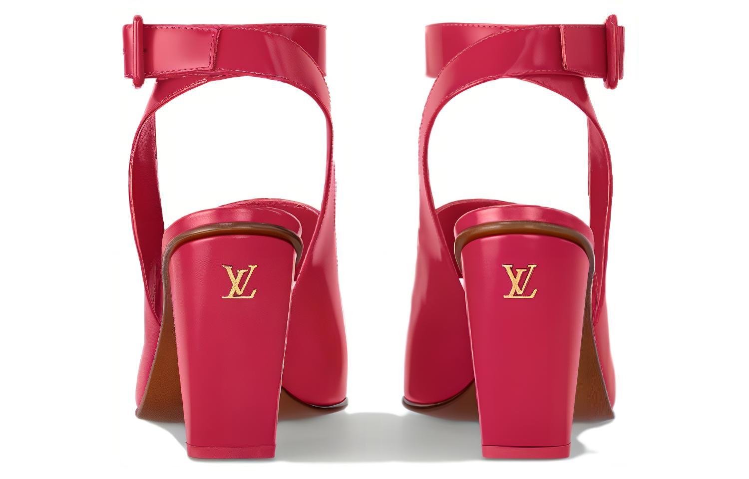 Purchase (W) Louis Vuitton Sandali Slide con Tacco Largo Rosso. 1AC9NO