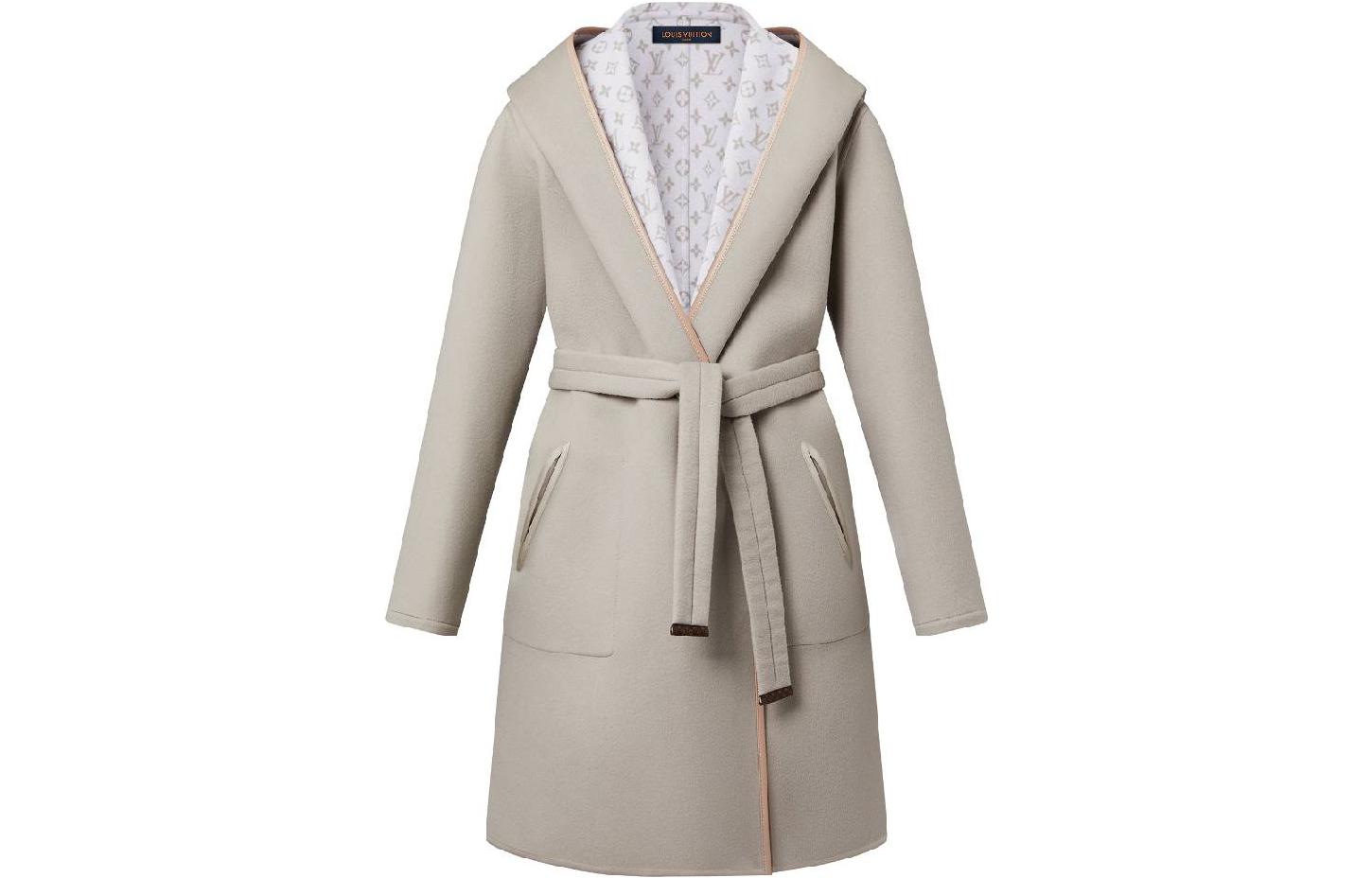 (Women) Louis Vuitton  Reversible Hooded Belted Coat Beige. 1AC02P