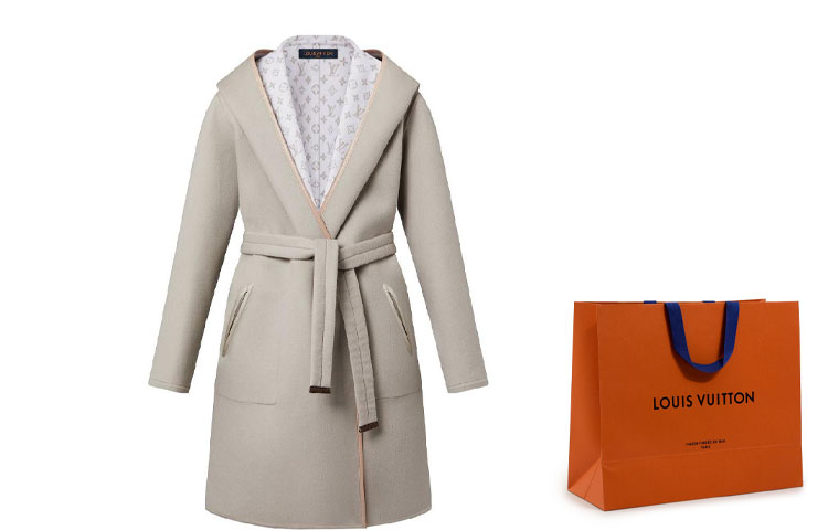 (Women) Louis Vuitton  Reversible Hooded Belted Coat Beige. 1AC02P 圖 8