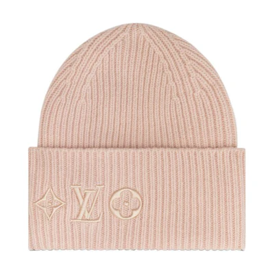 (Women) Louis Vuitton Ribbed Knit Wool Beanie with Embroidered Logo. M77869