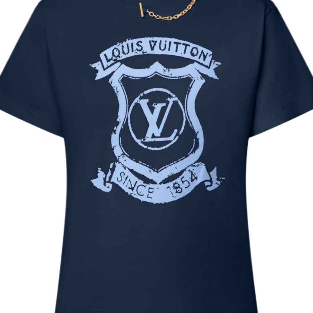 (Women) LOUIS VUITTON  Shield Logo Print Short Sleeve Crewneck T-Shirt SS25 1AI469 圖 7