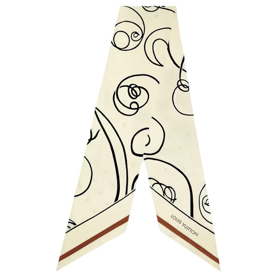 (Women) Louis Vuitton  Silk Scarf Beige Luxury Designer Accessory M97536 圖 2