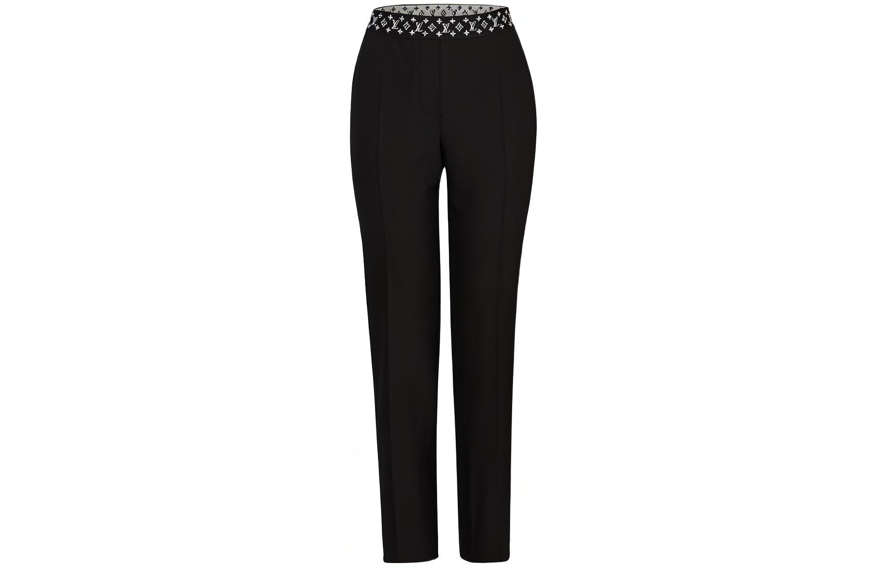 (Women) LOUIS VUITTON  Slim Fit Elastic Casual Pants Black 1ABYRP