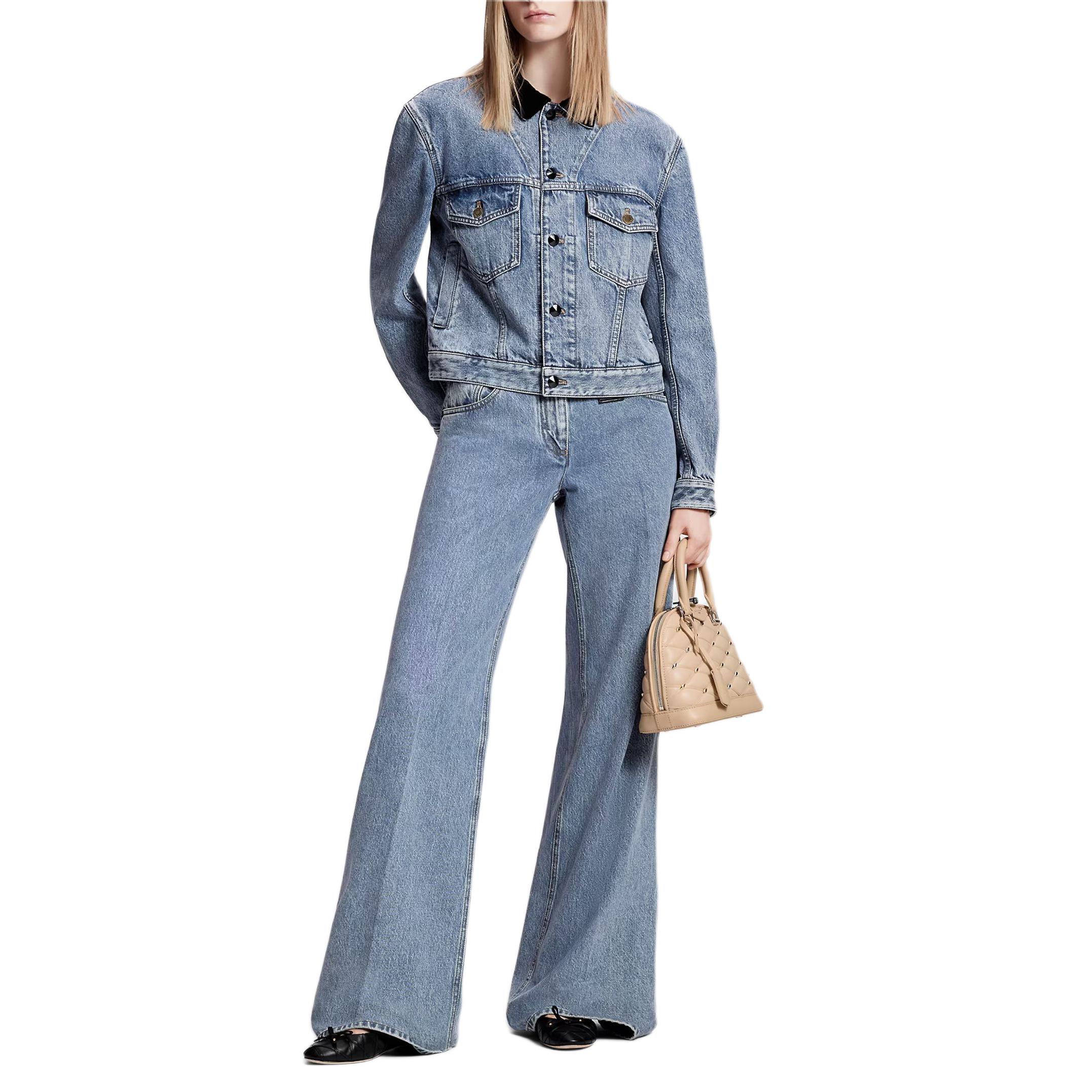 (Women) LOUIS VUITTON  Solid Denim Jacket Casual Blue 1AFEPJ 圖 3