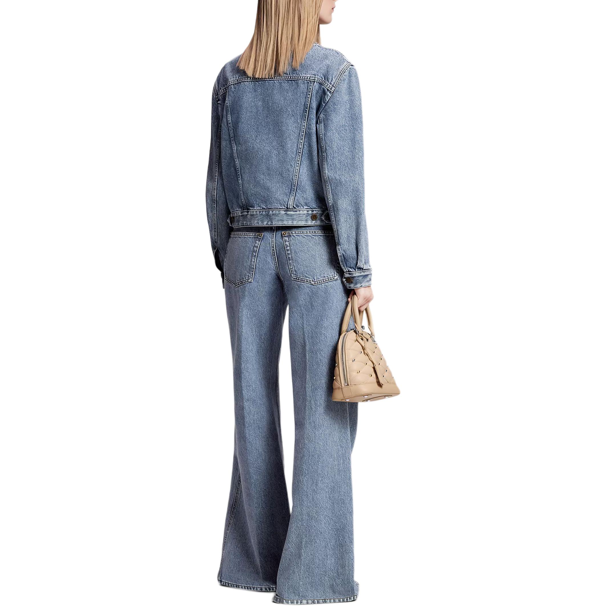 (Women) LOUIS VUITTON  Solid Denim Jacket Casual Blue 1AFEPJ 圖 4