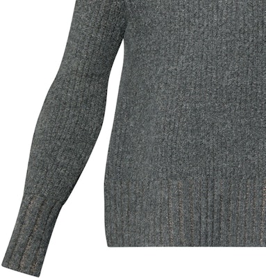 (Women) LOUIS VUITTON Solid Ribbed Turtleneck Knit Sweater Dark Grey 1AGFWH Details for (Women) LOUIS VUITTON Solid Ribbed Turtleneck Knit Sweater Dark Grey 1AGFWH