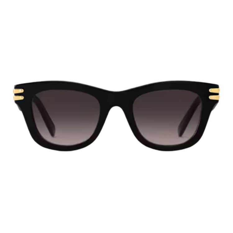 (Women) Louis Vuitton  Square Acetate Metal Sunglasses Black Logo Design. Z2927U