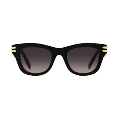 (Women) Louis Vuitton Square Acetate Metal Sunglasses Black Logo Design. Z2927U