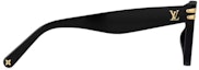Shop (W) Kacamata Hitam Louis Vuitton Square Acetate Metal Desain Logo. Z2927U