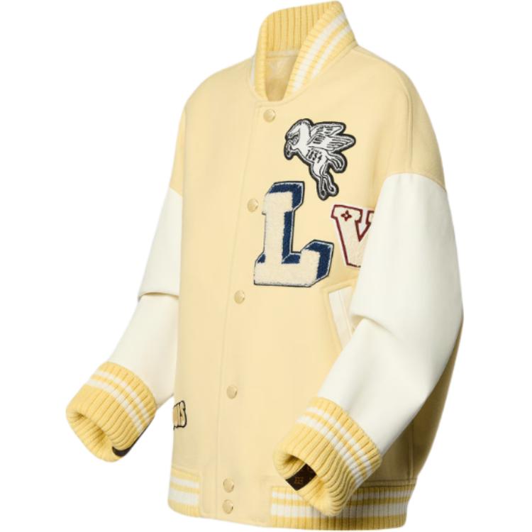 (Women) LOUIS VUITTON  SS24 Monogram Patch Button-Up Long-Sleeve Jacket Yellow. 1AFZTQ 圖 4