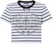 Order (Women) Louis Vuitton Striped Print Short-Sleeve Crewneck Tee White SS24. 1AFMTI