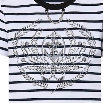 (Women) Louis Vuitton Striped Print Short-Sleeve Crewneck Tee White SS24. 1AFMTI Cheap (Women) Louis Vuitton Striped Print Short-Sleeve Crewneck Tee White SS24. 1AFMTI