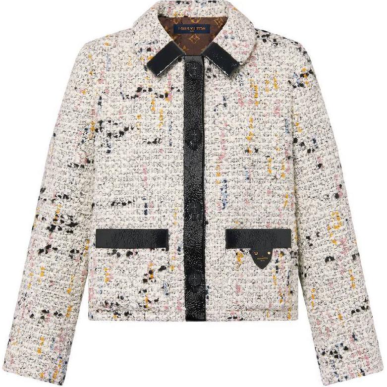 (Women) LOUIS VUITTON  Tweed Pearl Collar Single-Breasted Jacket Multicolor. 1AFT90 圖 2